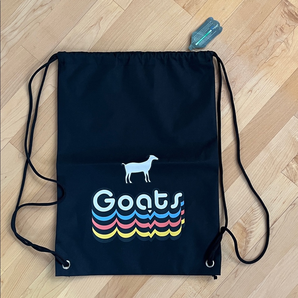 🐐Goats Brand Eco-Friendly RPET Drawstring Cinch Sack Bag Backpack Retro Logo